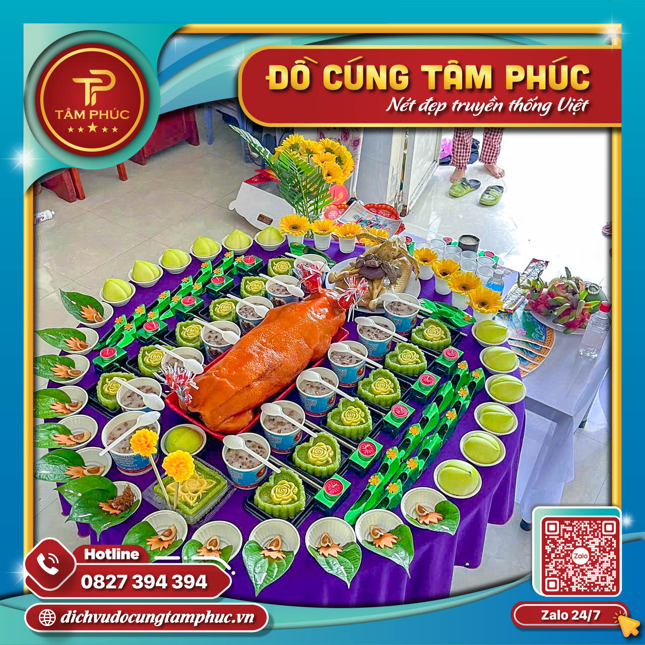 Dịch vụ mâm cúng trọn gói có heo quay